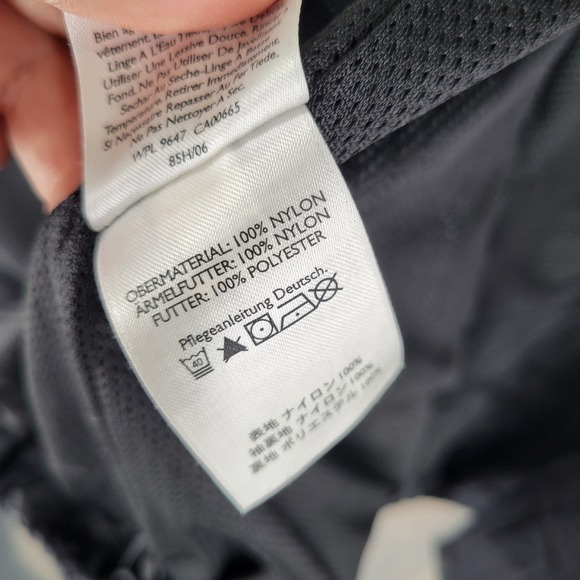 Eddie Bauer Mens Black Gray Hooded Lightweight Jacket Size L Windbreaker - Picture 9 of 9